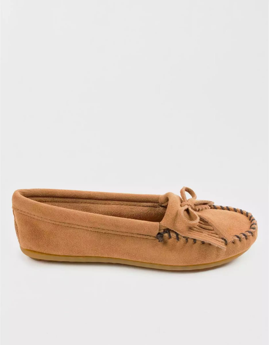 Chaussons American Eagle Kilty Hardsole Moccasin Grise Marron Femme | KMU-57614420